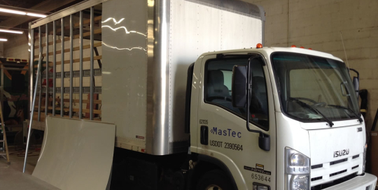 Advanced Collission, LLC Mastec truck